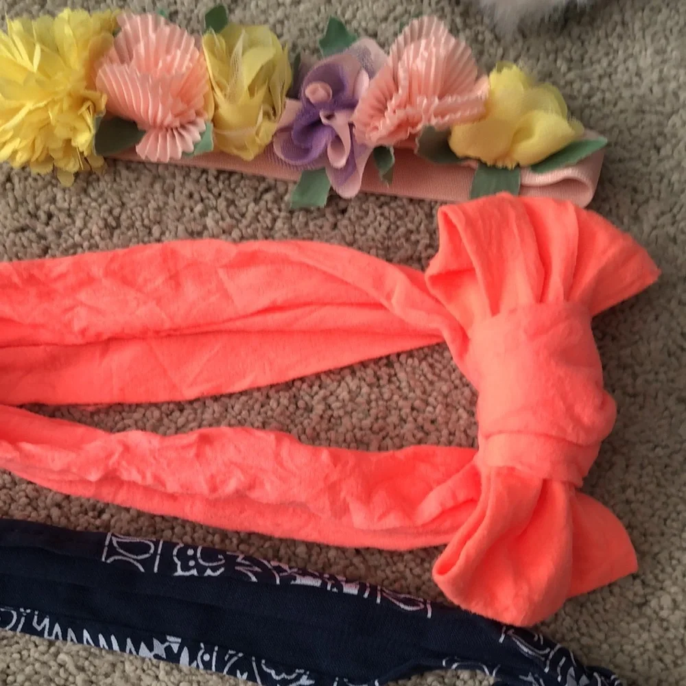 Girls Kids Head bands‎ headbands Hair Ties Accessories Lot (6) Bunny Ears